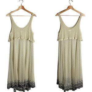 Intimately Free People Sheer Lace Midi Dress Women's Small Cream Boho Festival